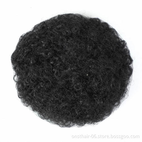 MYZYR P uff Afro Curly chignon Wig P onytail Drawstring Short Afro Kinky P ony Tail Clip In on Synthetic Hair Bun Hair Pieces